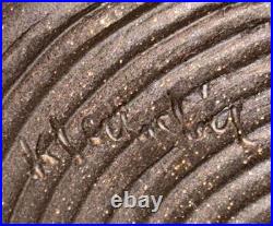 Signed Vintage Studio Art Pottery Textured Glaze Modernist Vase