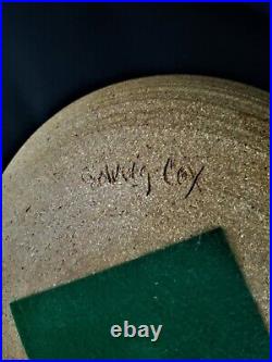 Solveig Cox USA Art Studio pottery unique stoneware Nude Woman 13.5 large Bowl