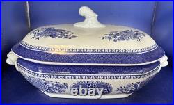Spode Blue Fitzhugh Covered Vegetable Bowl