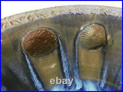 Starfish Linda Timberlake Art Pottery Shell Serving Bowl, 12 Dia x 3 1/4 High