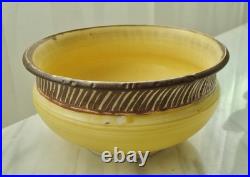 Stephen POLCHERT Vintage Studio Pottery DECORATED BOWL MCM Natzler/Grotell Era