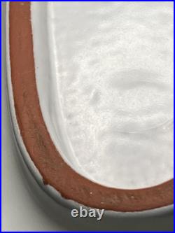 Stig Lindberg, Gustavsberg, Sweden, Faience Leaf Bowl, Hand Painted MCM