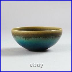 Stig Lindberg unique ceramic bowl Gustavsberg Swedish mid-century vintage MCM