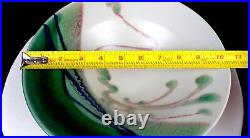 Stillfire Art Pottery Bauer Signed Green & Cream Vintage 10 1/2 Bowl