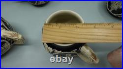 Stoneware German Punch Bowl Marzi Remy German Castle Canister 4L and 12 Mugs
