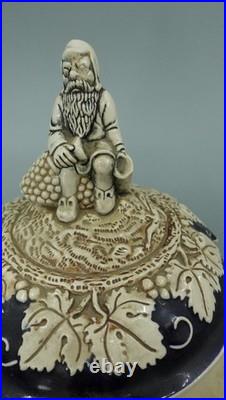 Stoneware German Punch Bowl Marzi Remy German Castle Canister 4L and 12 Mugs