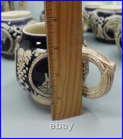 Stoneware German Punch Bowl Marzi Remy German Castle Canister 4L and 12 Mugs
