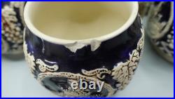 Stoneware German Punch Bowl Marzi Remy German Castle Canister 4L and 12 Mugs