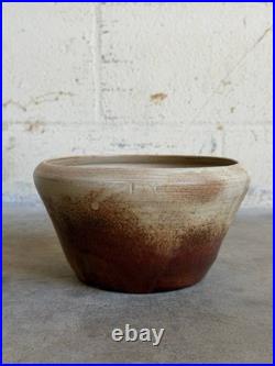Studio Ceramic Light Brown Gradient Bowl 1960s Mid-Century Modern