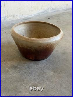 Studio Ceramic Light Brown Gradient Bowl 1960s Mid-Century Modern