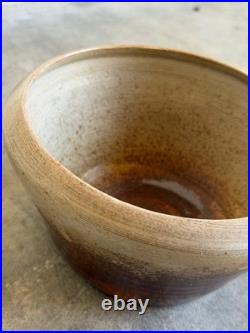 Studio Ceramic Light Brown Gradient Bowl 1960s Mid-Century Modern