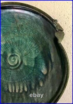 Studio Pottery Bowl Wheel Thrown Beautiful Crackle Glaze Daniel Slack