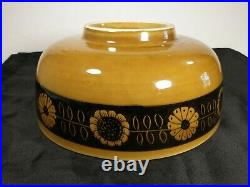 Stunning Vintage Bitossi Serving Bowl Daisies Sunflowers 10