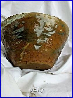 Stunning Vintage Jane Perryman Studio Pottery Bowl 10 3/4 X 6 X 6