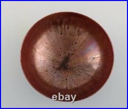 Sven Hofverberg (1923-1998) Swedish ceramicist. Unique bowl with metallic glaze