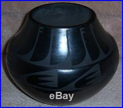 TONITA JUAN ROYBAL San Ildefonso Blackware Jar Bowl Pot Circa 1930'S RARE VTG