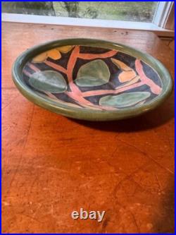 TS Post Ceramic Bowl 11 inches,'89, signed, Ca. Art Pottery