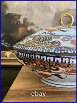 TURNER'S PATENT Stoneware COVERED TUREEN/BOWL Antique England 1800-1805