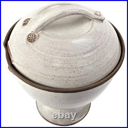 Tall Petry Studio Art Pottery Pedestal Soup Tureen Stoneware 1974 Signed