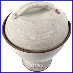 Tall Petry Studio Art Pottery Pedestal Soup Tureen Stoneware 1974 Signed