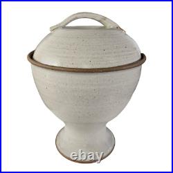 Tall Petry Studio Art Pottery Pedestal Soup Tureen Stoneware 1974 Signed