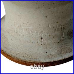 Tall Petry Studio Art Pottery Pedestal Soup Tureen Stoneware 1974 Signed