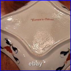 Turner's-Patent Ironstone Pair Of Diamond Shape Dessert Serving Dishes
