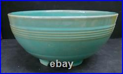 Turquoise Pacific Pottery Footed Punch Bowl #311 Bill Stern Estate