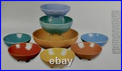 Turquoise Pacific Pottery Footed Punch Bowl #311 Bill Stern Estate