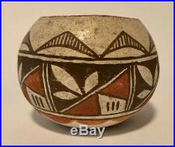Unsigned Likely Zuni Hand Coiled Vintage Small Bowl Pot 3 1/2x4