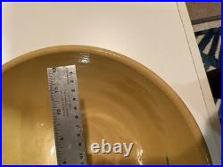 VERY RARE ANTIQUE AMERICAN 1800s LARGE MOLDED 14 BOWL YELLOW WARE