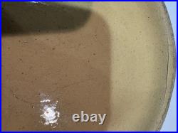 VERY RARE ANTIQUE AMERICAN 1800s LARGE MOLDED 14 BOWL YELLOW WARE