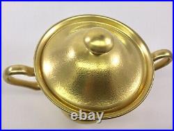 VINTAGE 1930's PICKARD CHINA GOLD ENCRUSTED SUGAR BOWL WITH LID MINT CONDITION