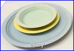 VINTAGE Coors Pottery Mello Tone Misc Dish Set 6pc Mix Colors Plates Bowls