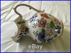 VINTAGE Floral Very Large Wash Bowl and Pitcher. Museum quality. Very pretty