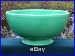 VINTAGE GREEN FIESTA WARE LARGE FOOTED SALAD BOWL 1930's