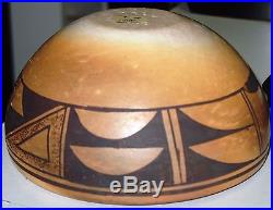 VINTAGE HOPI Pottery Bowl 1940's 50's HAND MADE, PAINTED POLYCHROME DESIGN