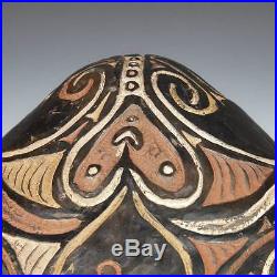 Vintage Kamana Or Sago Bowl Incised Pottery Sawos People Papua New Guinea