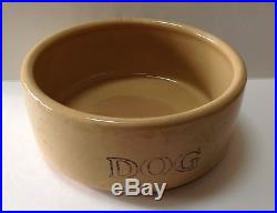 VINTAGE MASON CASH England Ceramic Dog Bowl 7 Printed DOG on side Rare