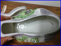 VINTAGE Mottahedeh Majolica Rabbit Bunny Covered Dish Bowl Centerpiece ITALY