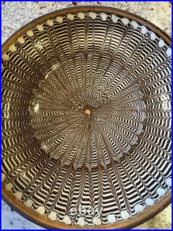 VINTAGE Romania Horezu Pottery Ceramic Bowl SIGNED Spectacular Art Large WOW