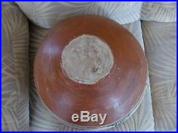 VINTAGE Santo Domingo Pueblo Potter Large Dough Bowl c1880-1900 10.5 H x 16.5W