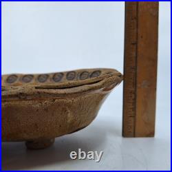 VTG 16 Janet Studio Stoneware Long Bowl Handcrafted Rustic Brown Pottery VTG 16 Janet Studio Stoneware Long Bowl Handcrafted Rustic Brown Pottery