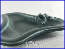 VTG 1928 Rookwood Frog Pin Tray Bowl Dark Green Matte glaze 2765 Art Pottery