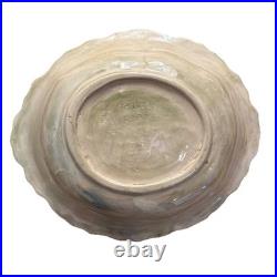 VTG 1977 16 Decorative Ceramic Pottery Bowl Purple Irises Made In Turkey Cottag VTG 1977 16 Decorative Ceramic Pottery Bowl Purple Irises Made In Turkey Cottag