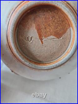 VTG Artisan Stoneware Pottery Tureen Lidded Serving Bowl Dish Signed