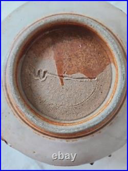 VTG Artisan Stoneware Pottery Tureen Lidded Serving Bowl Dish Signed