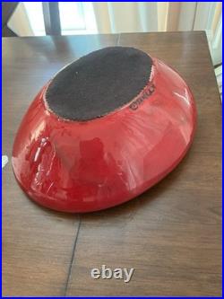 VTG Arvi Tynys Stonelain Ceramic Bowl 11 Mid Century Crimson Red Art Pottery