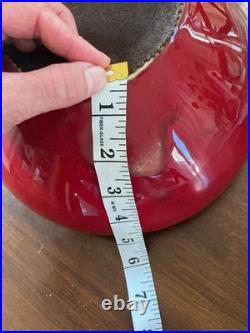 VTG Arvi Tynys Stonelain Ceramic Bowl 11 Mid Century Crimson Red Art Pottery