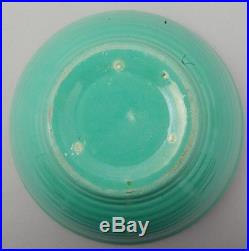 VTG Bauer Large Ringware Mixing Bowl Teal Green California Pottery Unsigned